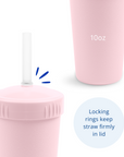 Re-Play Straw Cup with Lid & Straw Assembled - Ice Pink (Min. of 2 PK, Multiples of 2 PK)