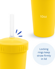 Re-Play Straw Cup with Lid & Straw Assembled - Yellow (Min. of 2 PK, Multiples of 2 PK)