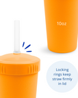 Re-Play Straw Cup with Lid & Straw Assembled - Orange (Min. of 2 PK, Multiples of 2 PK)