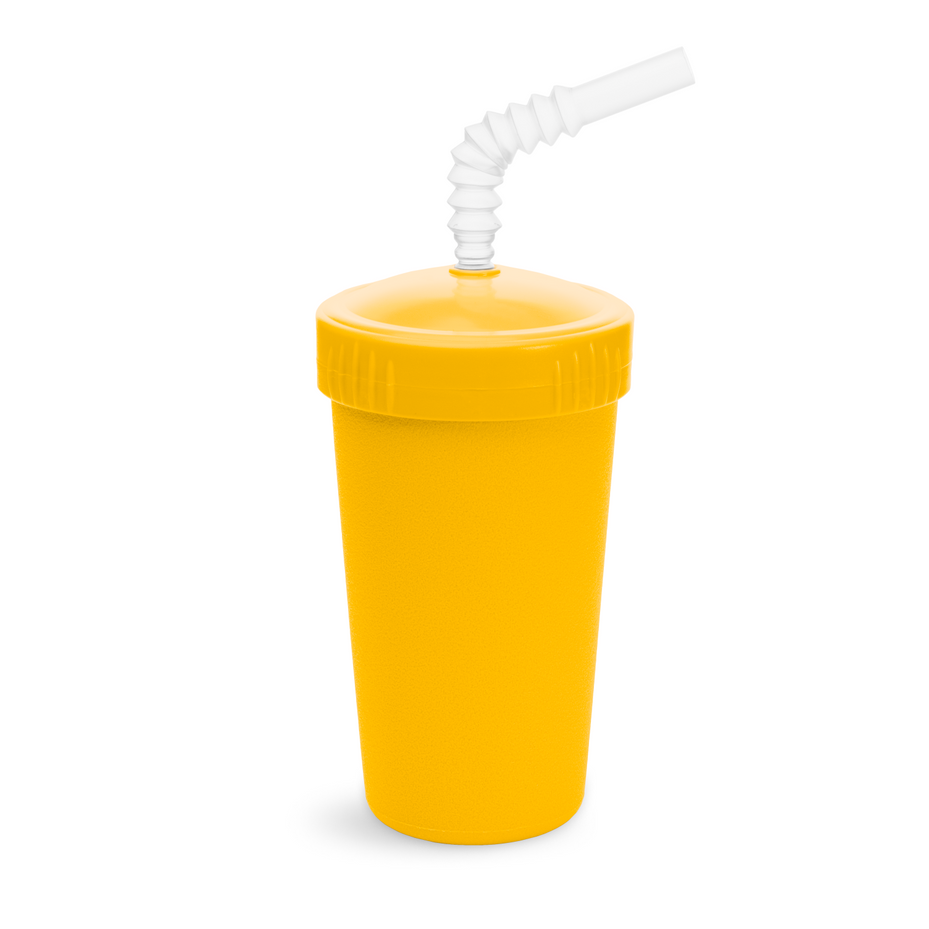 Re-Play Straw Cup with Lid & Straw Assembled -Sunny Yellow (Min. of 2 PK, Multiples of 2 PK)