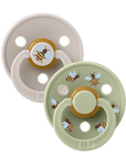 BIBS Pacifier Studio Colour 2 PACK Bumblebee Latex - Mushroom Mix (Min. of 2 PK, multiples of 2 PK)
