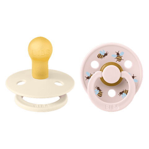 BIBS Pacifier Studio Colour 2 PACK Bumblebee Latex - Ivory Mix (Min. of 2 PK, multiples of 2 PK)