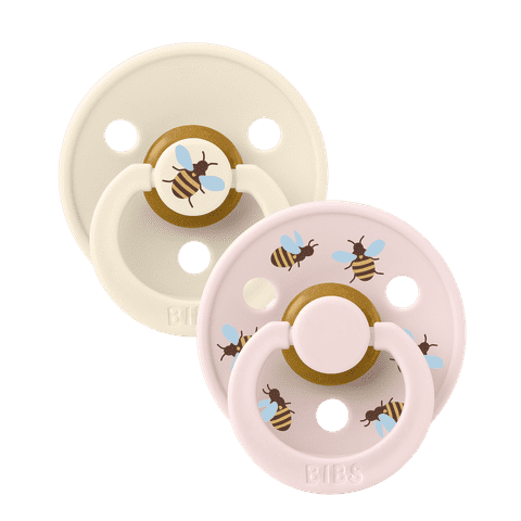 BIBS Pacifier Studio Colour 2 PACK Bumblebee Latex - Ivory Mix (Min. of 2 PK, multiples of 2 PK)