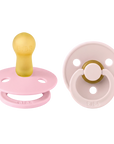 BIBS Pacifier Original COLOUR Latex 2 PK Petal/Baby Pink (Min. of 2 PK, multiples of 2 PK)