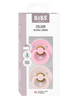 BIBS Pacifier Original COLOUR Latex 2 PK Petal/Baby Pink (Min. of 2 PK, multiples of 2 PK)