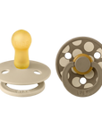 BIBS Pacifier Studio Colour 2 PACK Polka Vanilla/Dark Oak (Min. of 2 PK, multiples of 2 PK)
