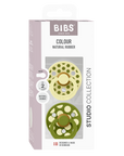 BIBS Pacifier Studio Colour 2 PACK Polka Luna/Wasabi (Min. of 2 PK, multiples of 2 PK)