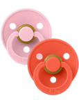 BIBS Pacifier Original COLOUR Latex 2 PK Tango/Baby Pink (Min. of 2 PK, multiples of 2 PK)