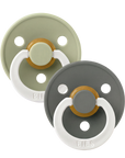 BIBS Pacifier Original COLOUR Latex 2 PK Sage GLOW/Pine GLOW (Min. of 2 PK, multiples of 2 PK)