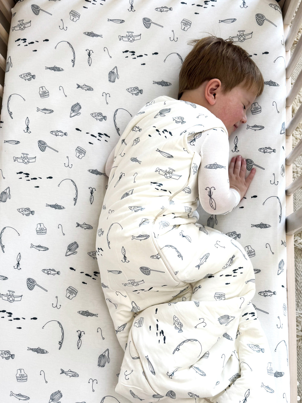 günamüna Sleep Sack Duvet Bamboo Fishing 1 TOG (Min. of 2, multiples of 2)