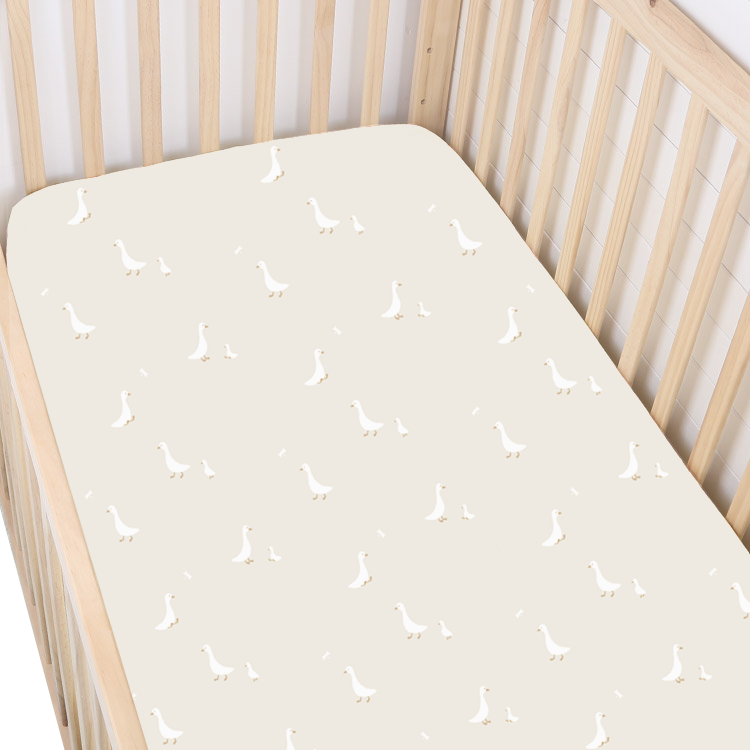 günamüna Crib Sheet - Goose (Min. of 2, multiples of 2)