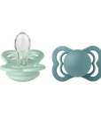 BIBS Pacifier SUPREME Silicone 2 PK Nordic Mint / Island sea (Min. of 2 PK, multiples of 2 PK)