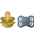BIBS Pacifier SUPREME Latex 2 PK Mustard / Petrol (Min. of 2 PK, multiples of 2 PK)