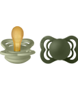 BIBS Pacifier SUPREME Latex 2 PK Sage / Hunter Green (Min. of 2 PK, multiples of 2 PK)