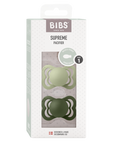 BIBS Pacifier SUPREME Latex 2 PK Sage / Hunter Green (Min. of 2 PK, multiples of 2 PK)