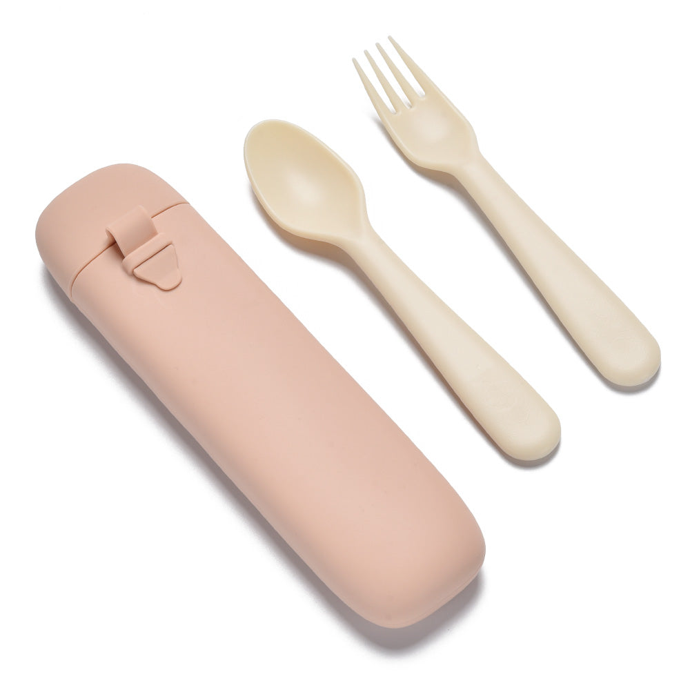 noüka Reusable Utensil Set & Carry Case - Soft Blush (Sold in Case of 2, Qty of 1=2 products)