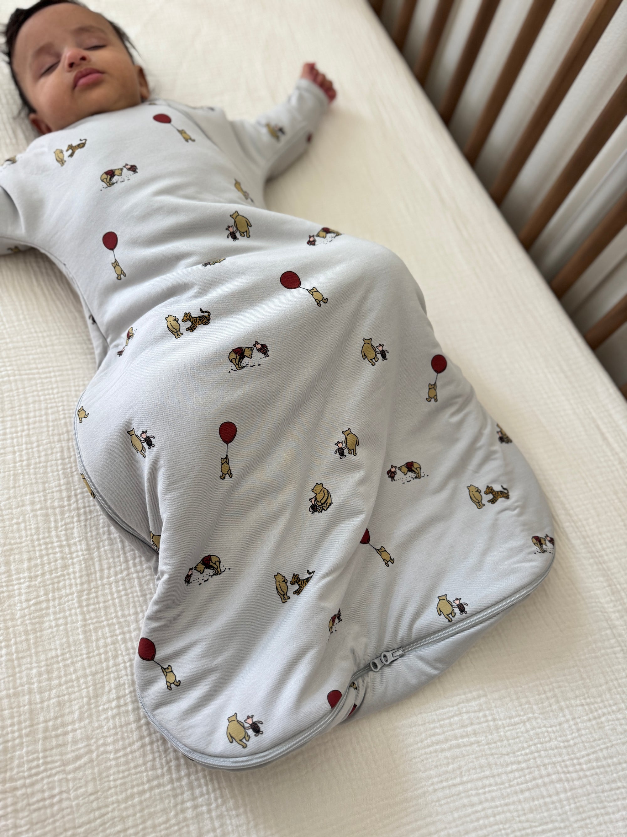 günamüna Long Sleeve Transitional Swaddle Sleep Sack Duvet Bamboo Pooh 2.5 TOG (Min. of 2, multiples of 2)