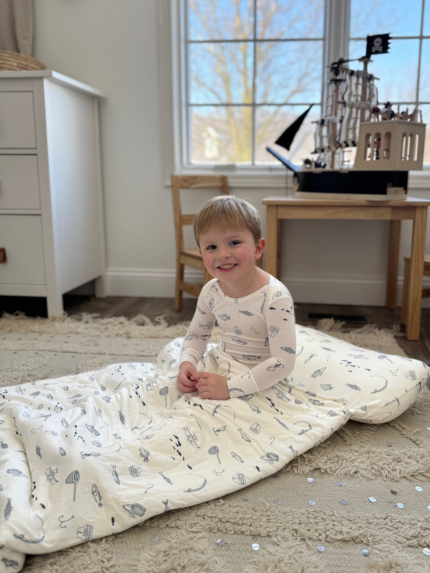 günamüna Nap Mat - Fishing (Min. of 2, multiples of 2)