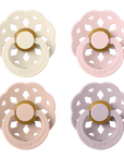 BIBS Pacifier Boheme Latex 4 PK Ivory/Blush/Blossom/Dusky Lilac(Min. of 2 PK, multiples of 2 PK)