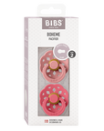 BIBS® Pacifier Boheme Latex 2 PK Dusty Pink/Coral (Min. of 2 PK, multiples of 2 PK)