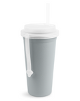 Re-Play 24oz Drinking Cup  with Lid and Straw (Adult) - Grey (Min. of 2 PK, Multiples of 2 PK)