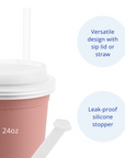 Re-Play 24oz Drinking Cup  with Lid and Straw (Adult) - Desert (Min. of 2 PK, Multiples of 2 PK)