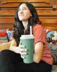 Re-Play 24oz Drinking Cup  with Lid and Straw (Adult) - Sage (Min. of 2 PK, Multiples of 2 PK)
