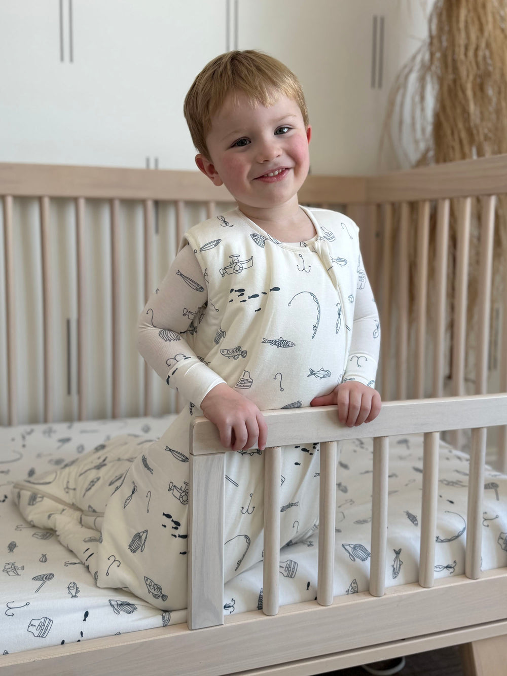 günamüna Sleep Sack Duvet Bamboo Fishing 1 TOG (Min. of 2, multiples of 2)