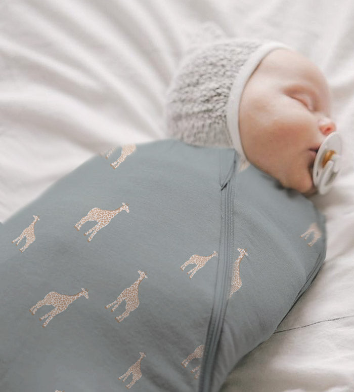 günamüna Swaddle Sleep Sack Duvet Bamboo Giraffe 1 TOG (Min. of 2, multiples of 2)