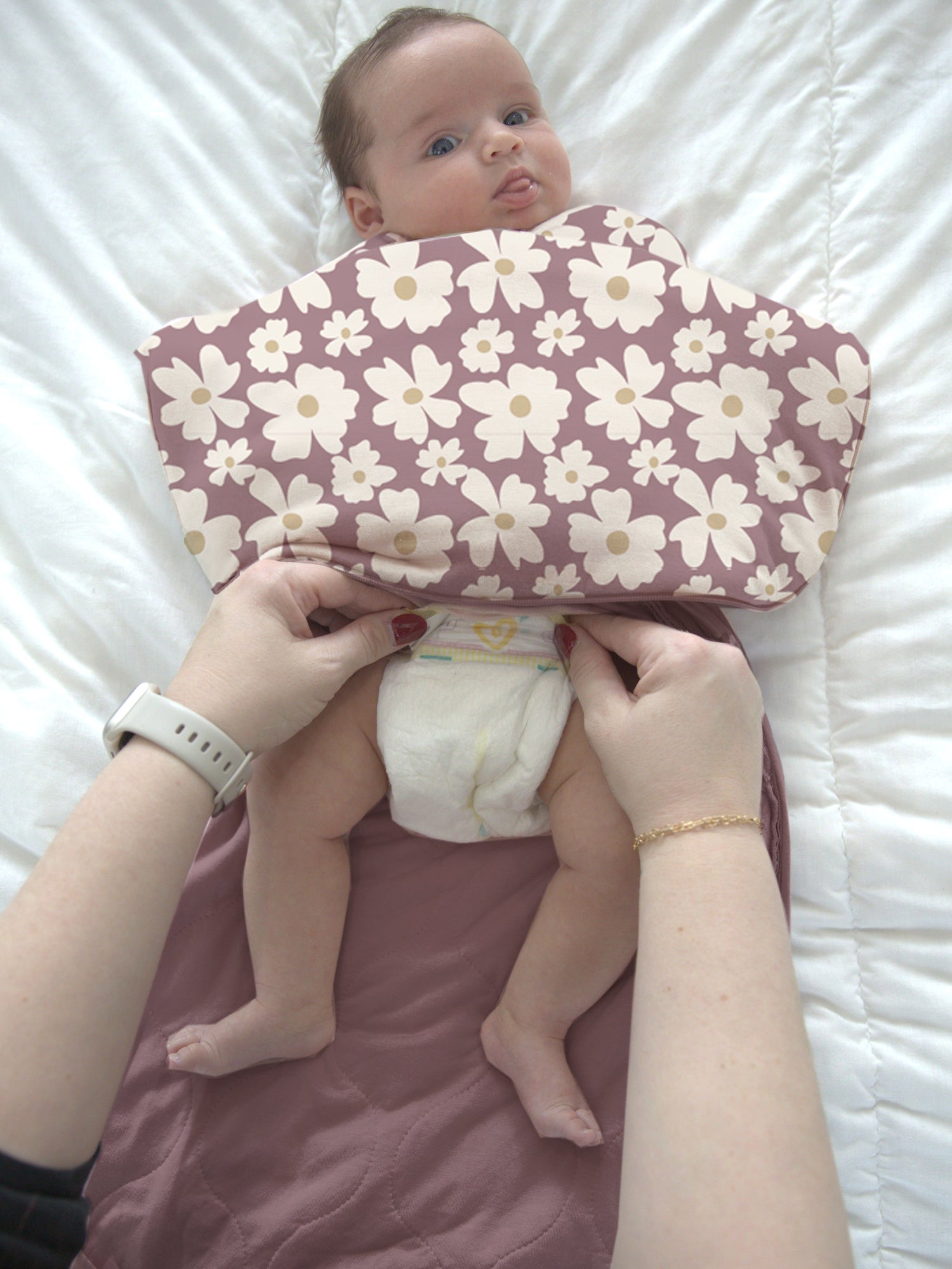 günamüna Swaddle Sleep Sack Duvet Bamboo Blossom 1 TOG (Min. of 2, multiples of 2)
