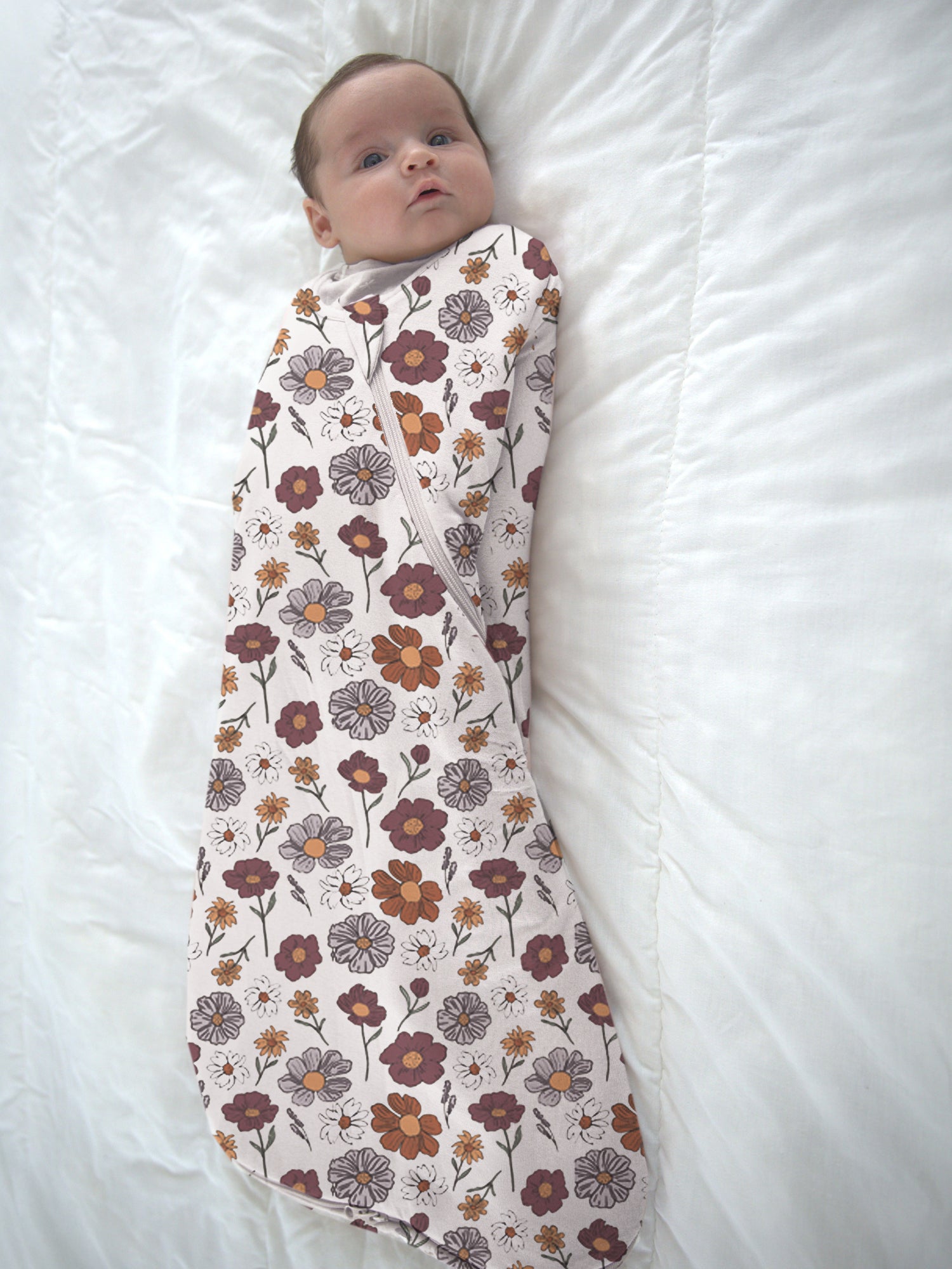 günamüna Swaddle Sleep Sack Duvet Bamboo Bouquet 2.5 TOG (Min. of 2, multiples of 2)