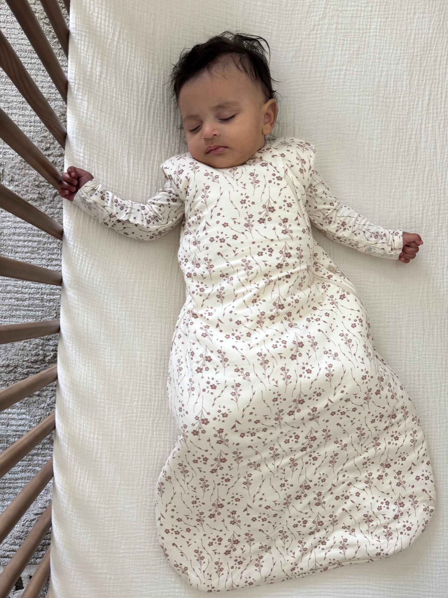 günamüna Transitional Swaddle Sleep Sack Duvet Bamboo Posies 2.5 TOG (Min. of 2, multiples of 2)