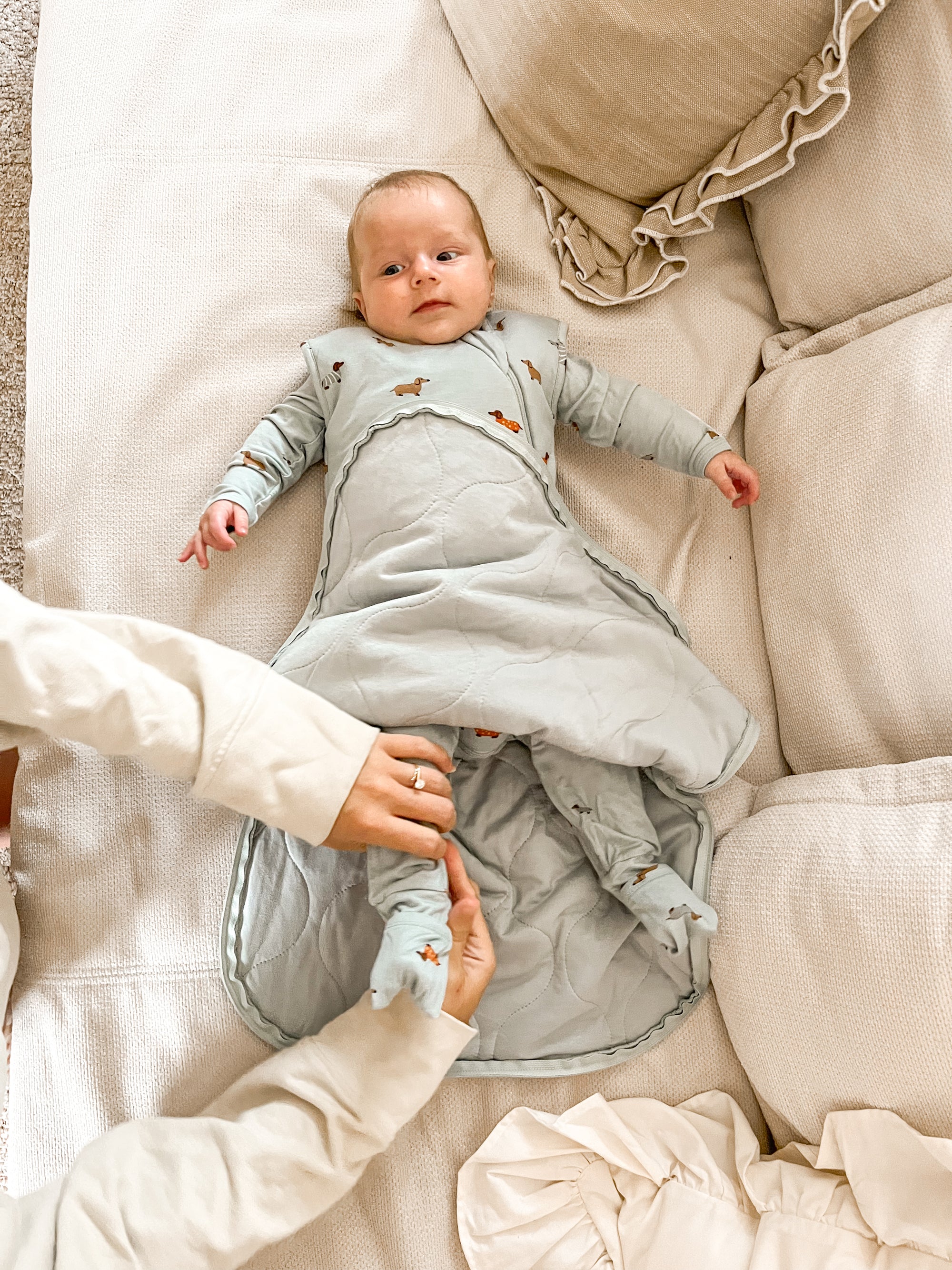 günamüna Transitional Swaddle Sleep Sack Duvet Bamboo Woof 2.5 TOG (Min. of 2, multiples of 2)