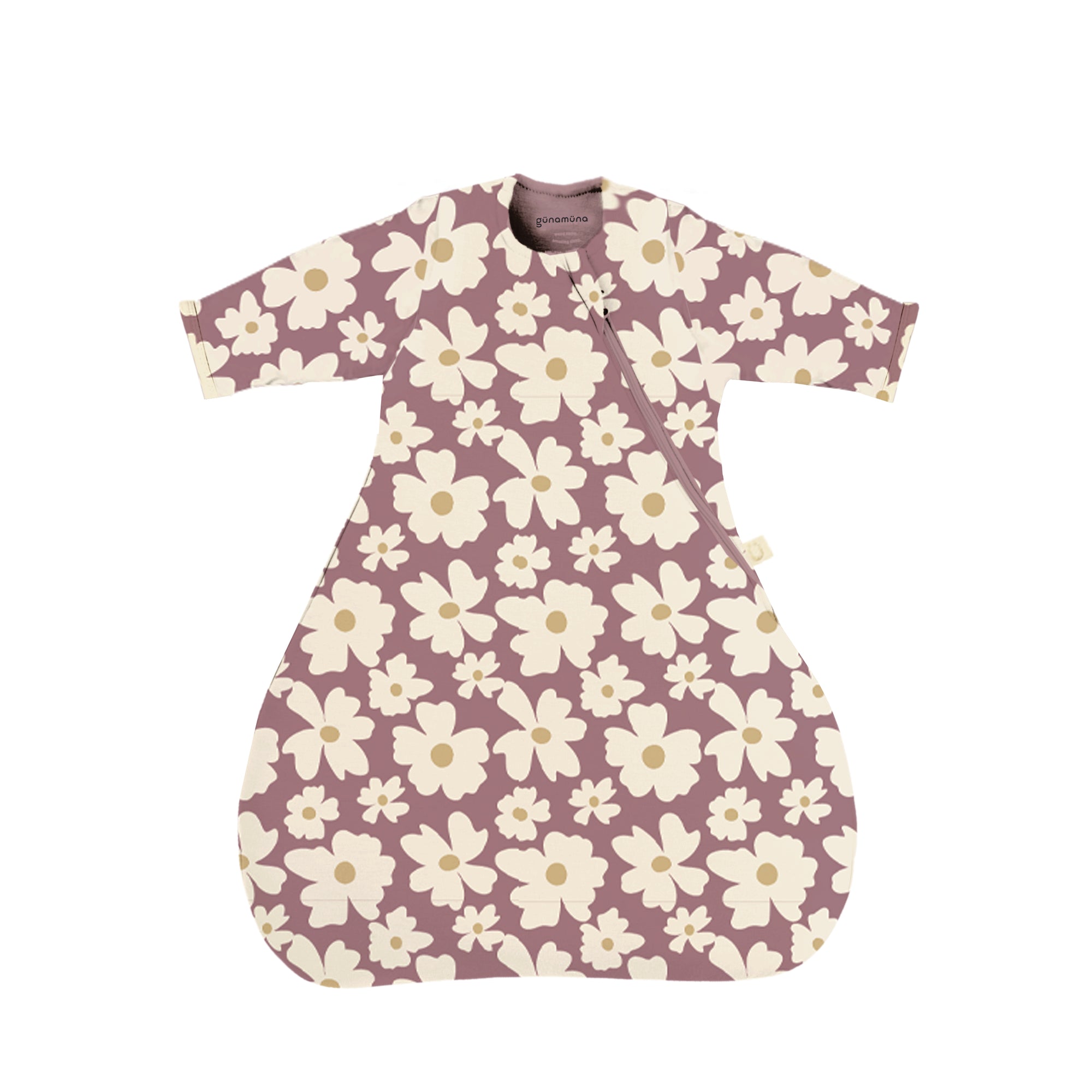 günamüna Long Sleeve Transitional Swaddle Sleep Sack Duvet Bamboo Blossom 1 TOG (Min. of 2, multiples of 2)
