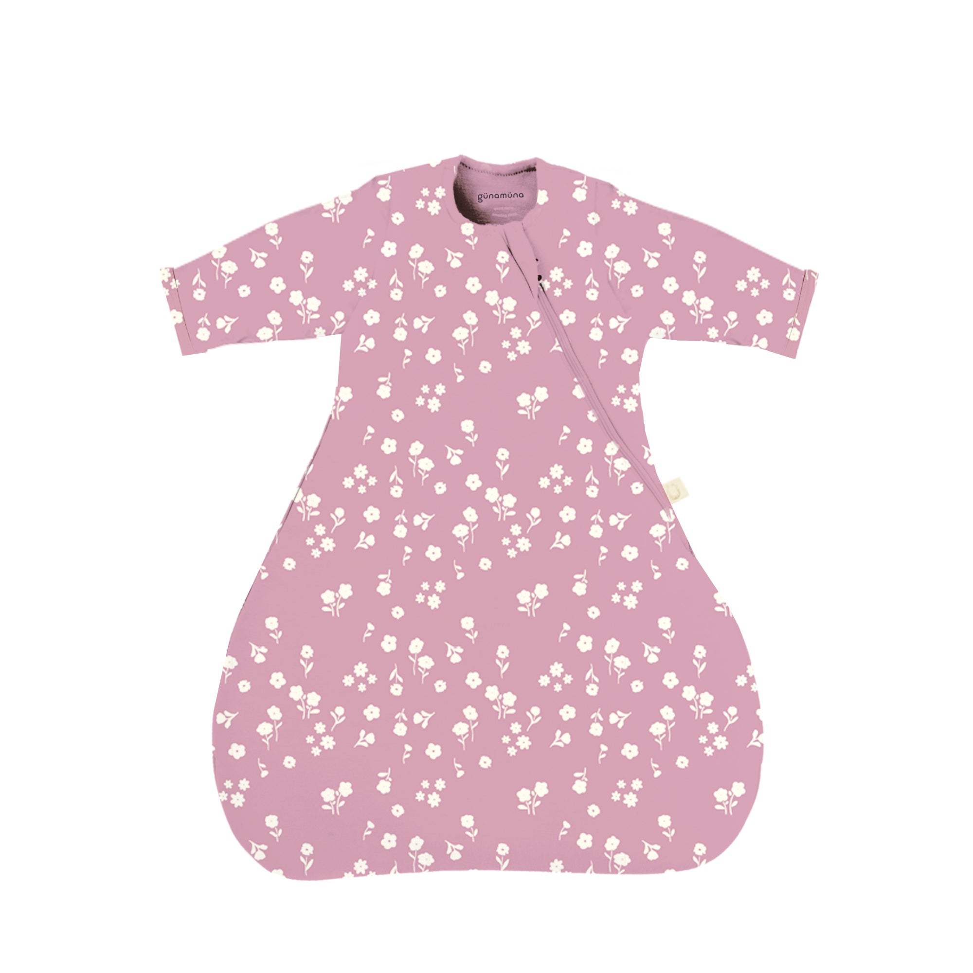 günamüna Long Sleeve Transitional Swaddle Sleep Sack Duvet Bamboo mini Floral 1 TOG (Min. of 2, multiples of 2)