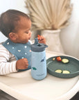 noüka Flip-Top Straw Drinking Bottle 14 Oz Henry Collection - Dino (Sold in Case of 2, Qty of 1=2 products)