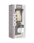 BIBS Glass Baby Bottle Round Latex 1 pack 120 ml Slow Flow Ivory (Min. of 2 PK , multiples of 2 PK)