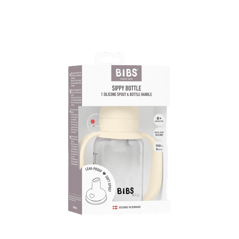 BIBS Baby Sippy Bottle Spout Silicone 1 pack 150 ml Ivory (Min. of 2 PK , multiples of 2 PK)