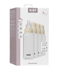 BIBS BPA-Free PP Baby Bottle Round Silicone 4 pack 270 ml Ivory (Min. of 2 PK , multiples of 2 PK)