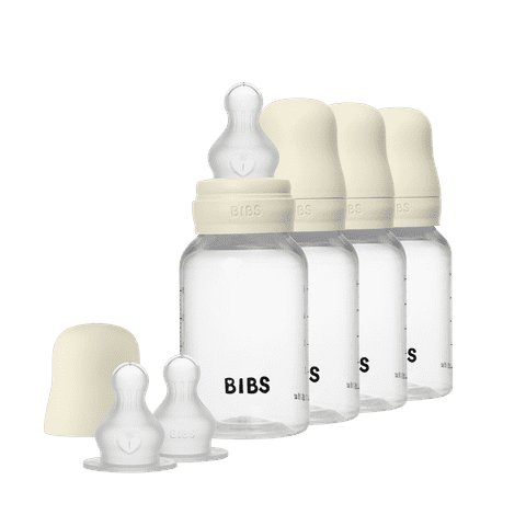 BIBS BPA-Free PP Baby Bottle Round Silicone 4 pack 150 ml Ivory (Min. of 2 PK , multiples of 2 PK)