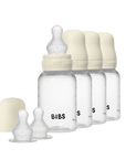 BIBS BPA-Free PP Baby Bottle Round Silicone 4 pack 150 ml Ivory (Min. of 2 PK , multiples of 2 PK)