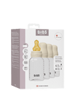 BIBS BPA-Free PP Baby Bottle Round Latex 4 pack 150 ml Ivory (Min. of 2 PK , multiples of 2 PK)