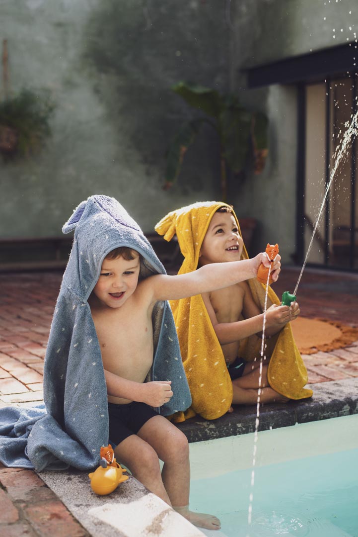 Trixie Hooded towel | 70x130cm - Mrs. Elephant (Min. of 2 PK, multiples of 2 PK)