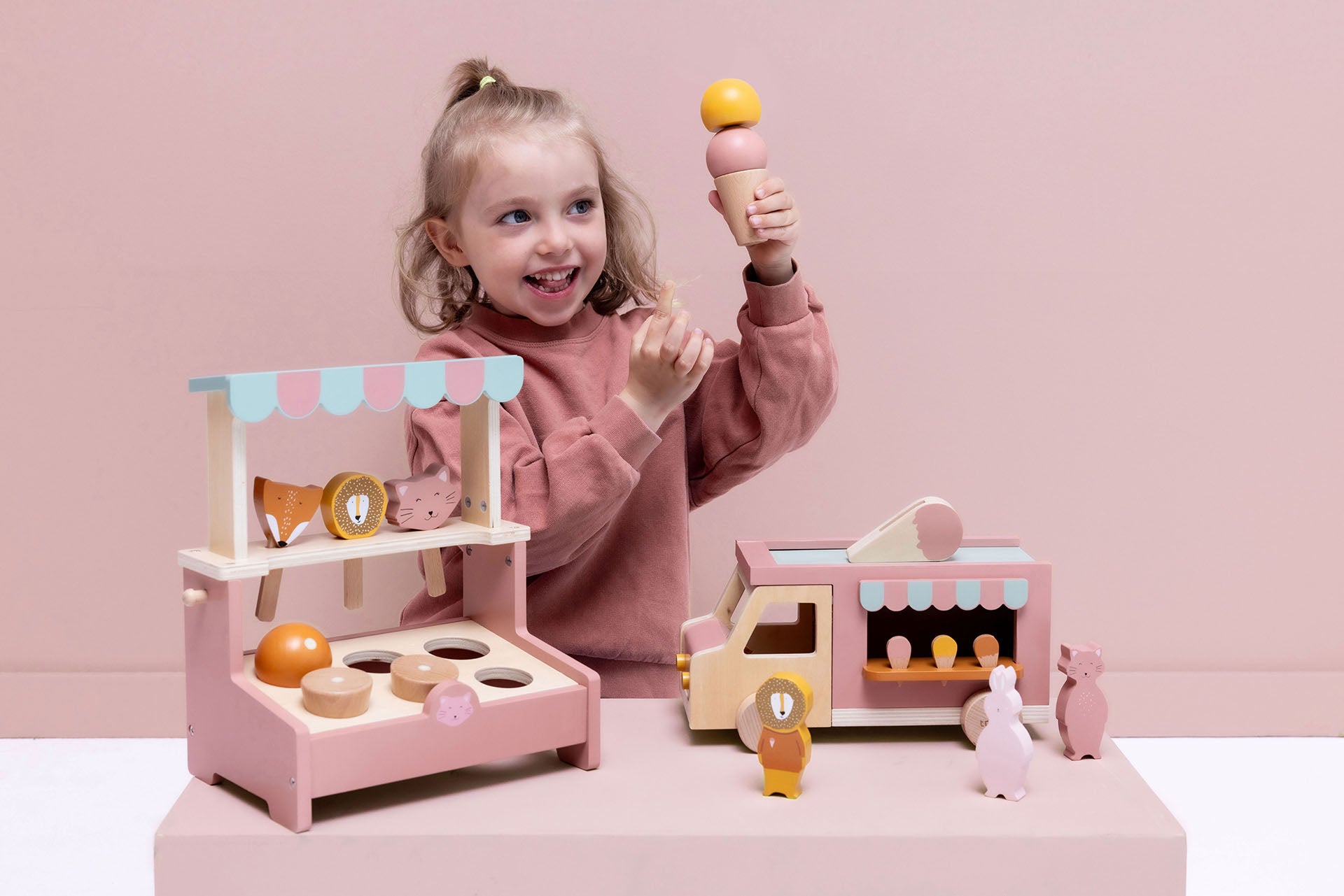 Trixie Wooden ice cream truck (Min. of 2 PK, multiples of 2 PK)
