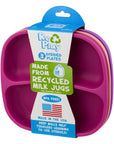 Re-Play 3 PK Packaged Divided Plates, Primary - (Red, Sky Blue, Yellow) (Min. of 2 PK, Multiples of 2 PK)