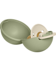 BIBS Colour Pacifier Round Latex Vanilla & Pacifier Case Mini Sage (Min. of 2 PK, multiples of 2 PK)