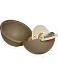 BIBS Colour Pacifier Round Latex Vanilla & Pacifier Case Mini Dark Oak (Min. of 2 PK, multiples of 2 PK)