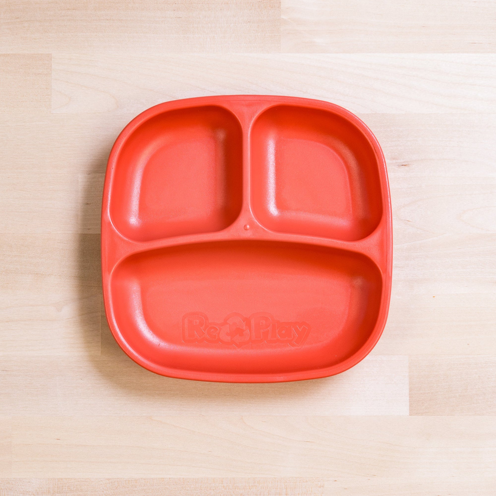 Re-Play Divided Plate- Red (Min. of 2 PK, Multiples of 2 PK)