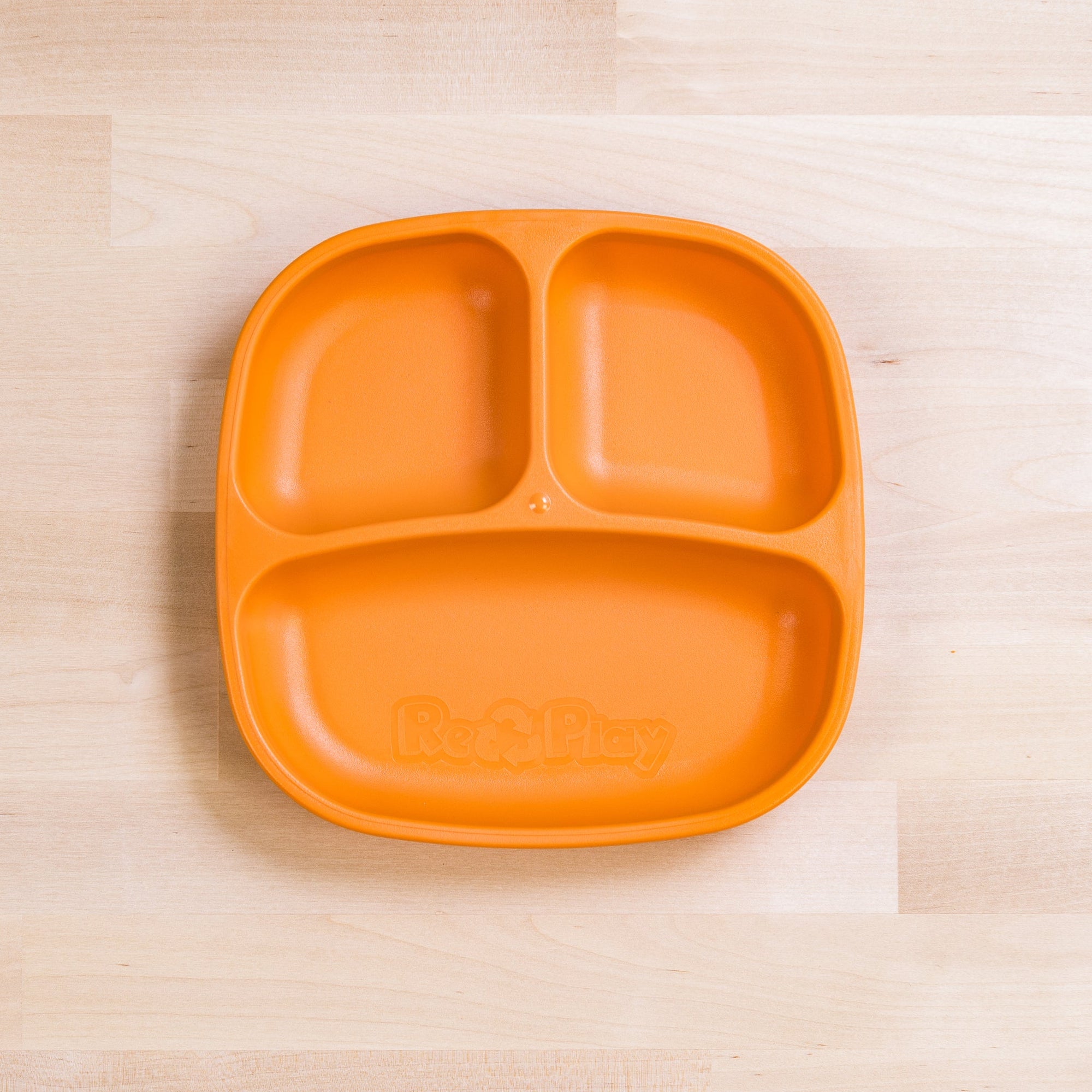 Re-Play Divided Plate- Orange (Min. of 2 PK, Multiples of 2 PK)