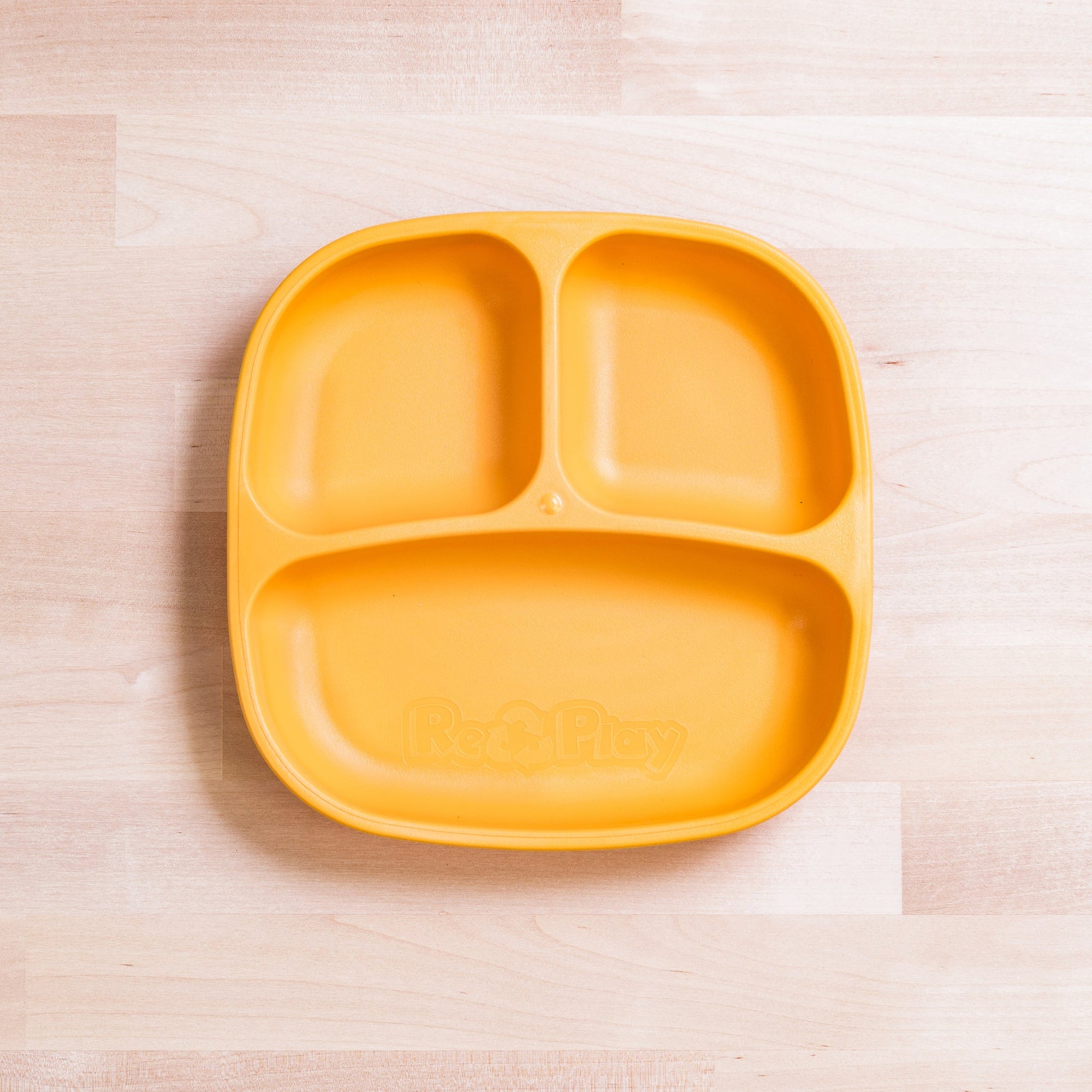 Re-Play Divided Plate- Sunny Yellow (Min. of 2 PK, Multiples of 2 PK)